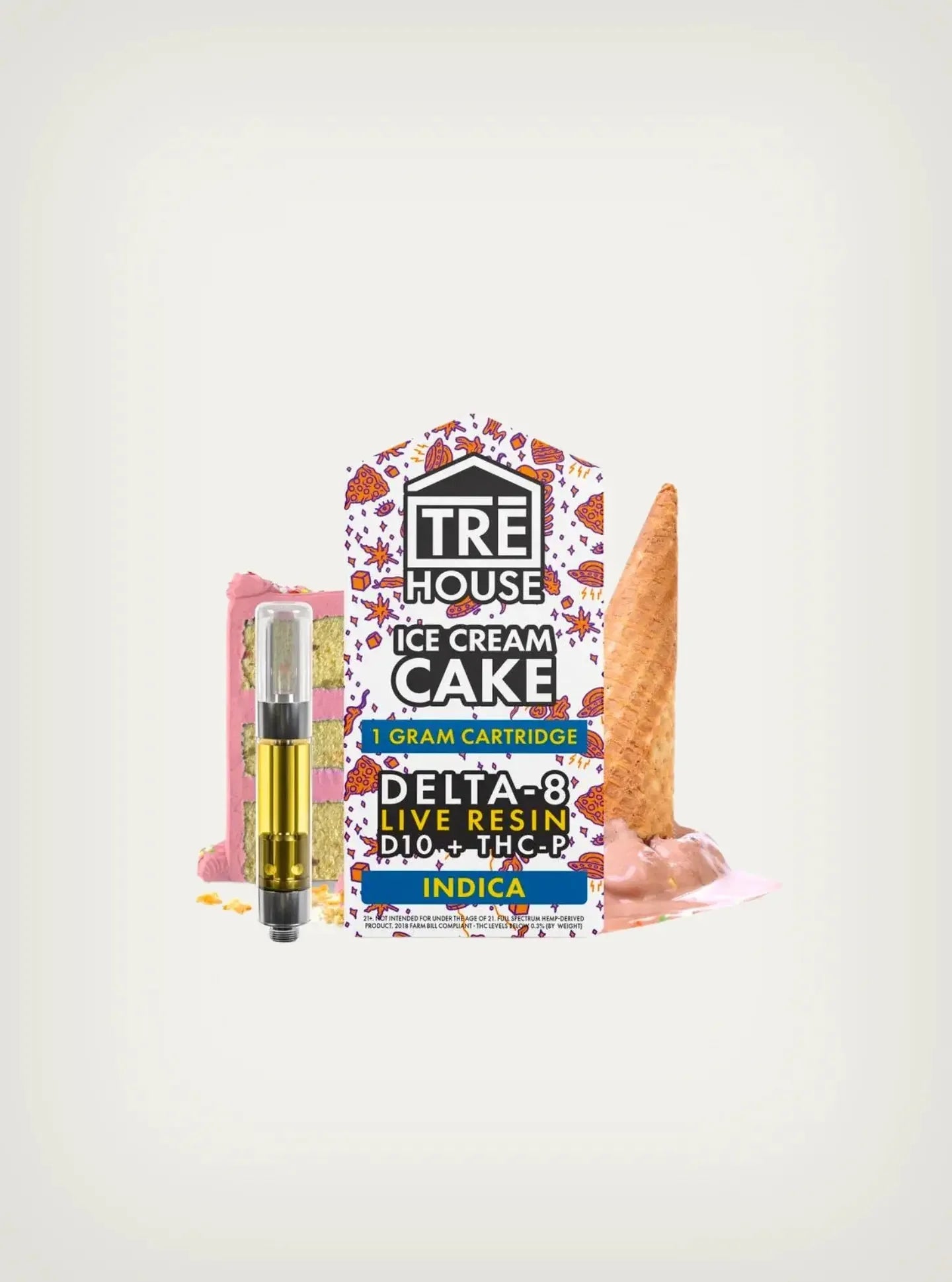 TRE House | Disposable Wax Cartridge | Delta 8 + D10 + THCP Indica | 1g - CannaFlow