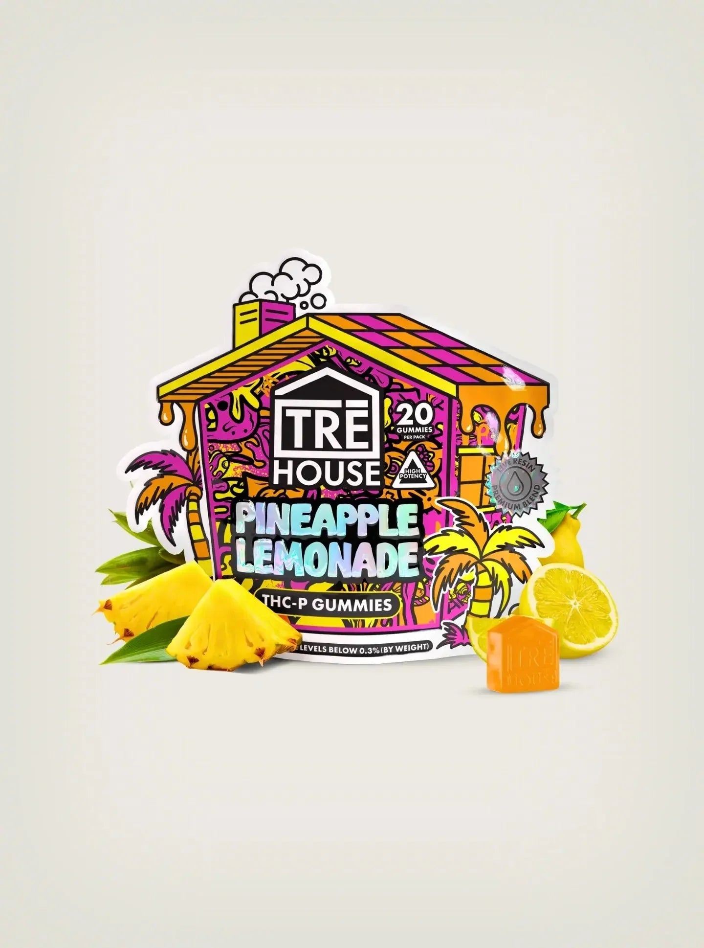 TRE House | Gomitas con THCP + Delta 8 + HHC | Pineapple Lemonade | 20pzs - CannaFlow